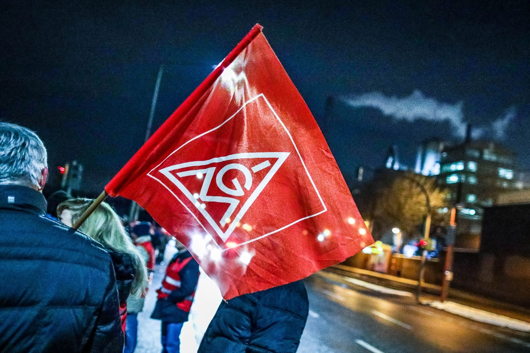 Nachtaktion - Tarifrunde Stahl 2019 in Duisburg