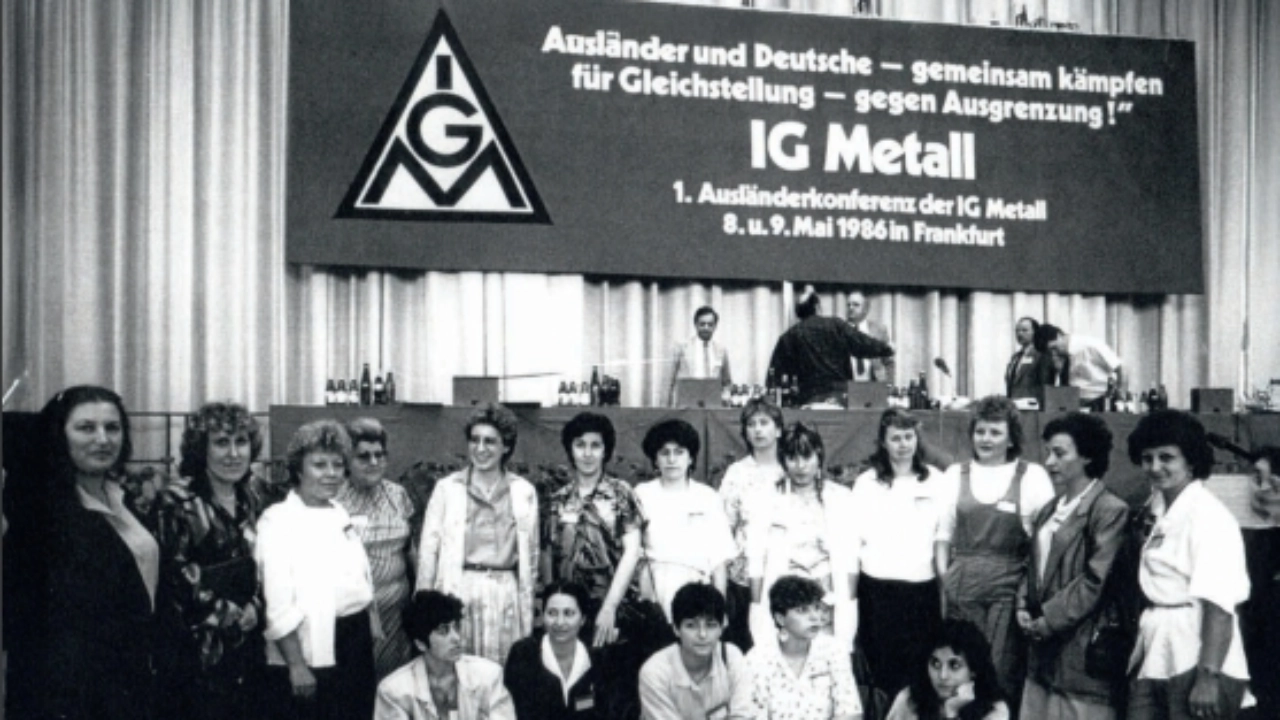 Mai 1986,  Frankfurt. 1. Ausländerkonferenz  der IG Metall