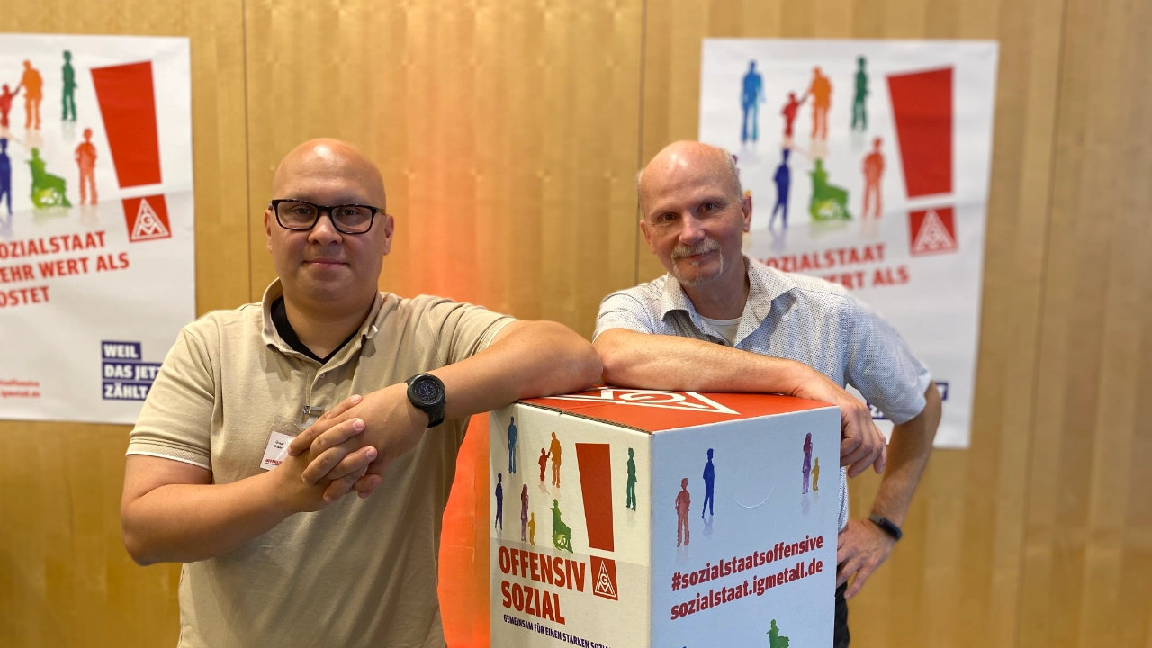 Sozialstaatskongress der IG Metall -  Ünsal Başer und Michael Drochner