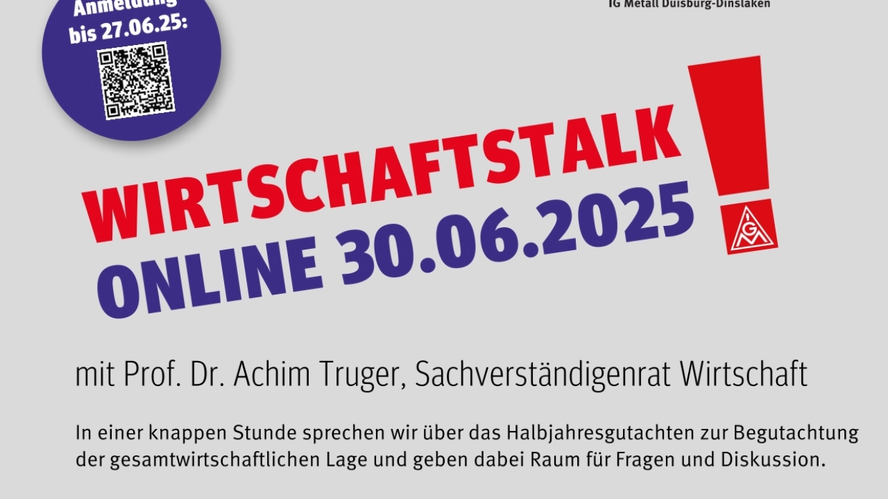Einladung zum Wirtschaftstalk am 30.06.2025