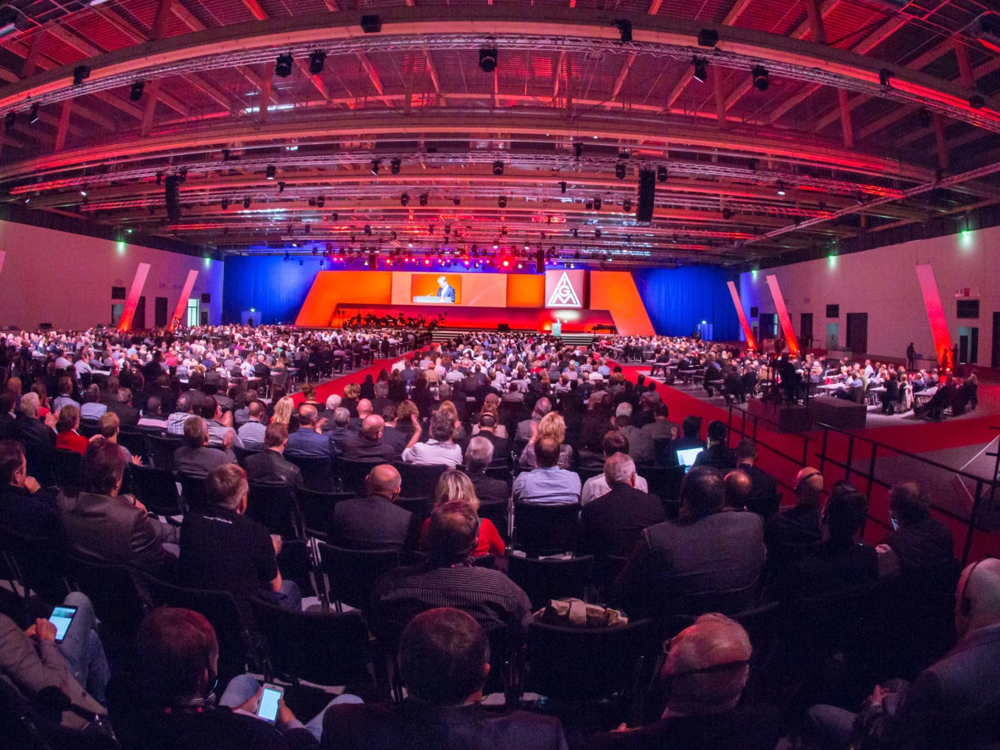 der Gewerkschaftstag 2015 der IG Metall in einer Großaufnahme