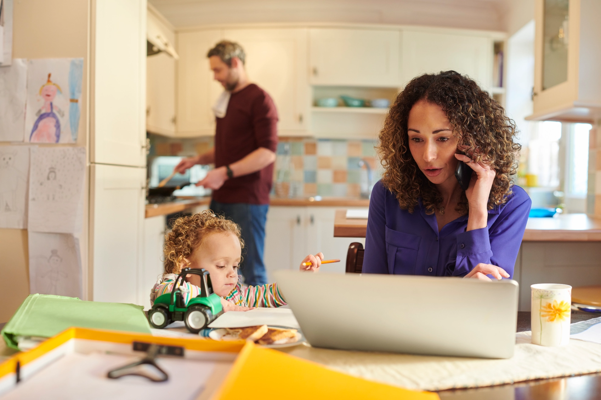 Freizeit und Familie<br/><br/>Von zu Hause aus Arbeiten.