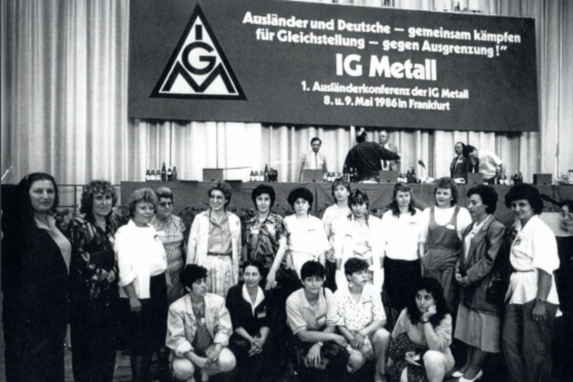 Mai 1986,  Frankfurt. 1. Ausländerkonferenz  der IG Metall