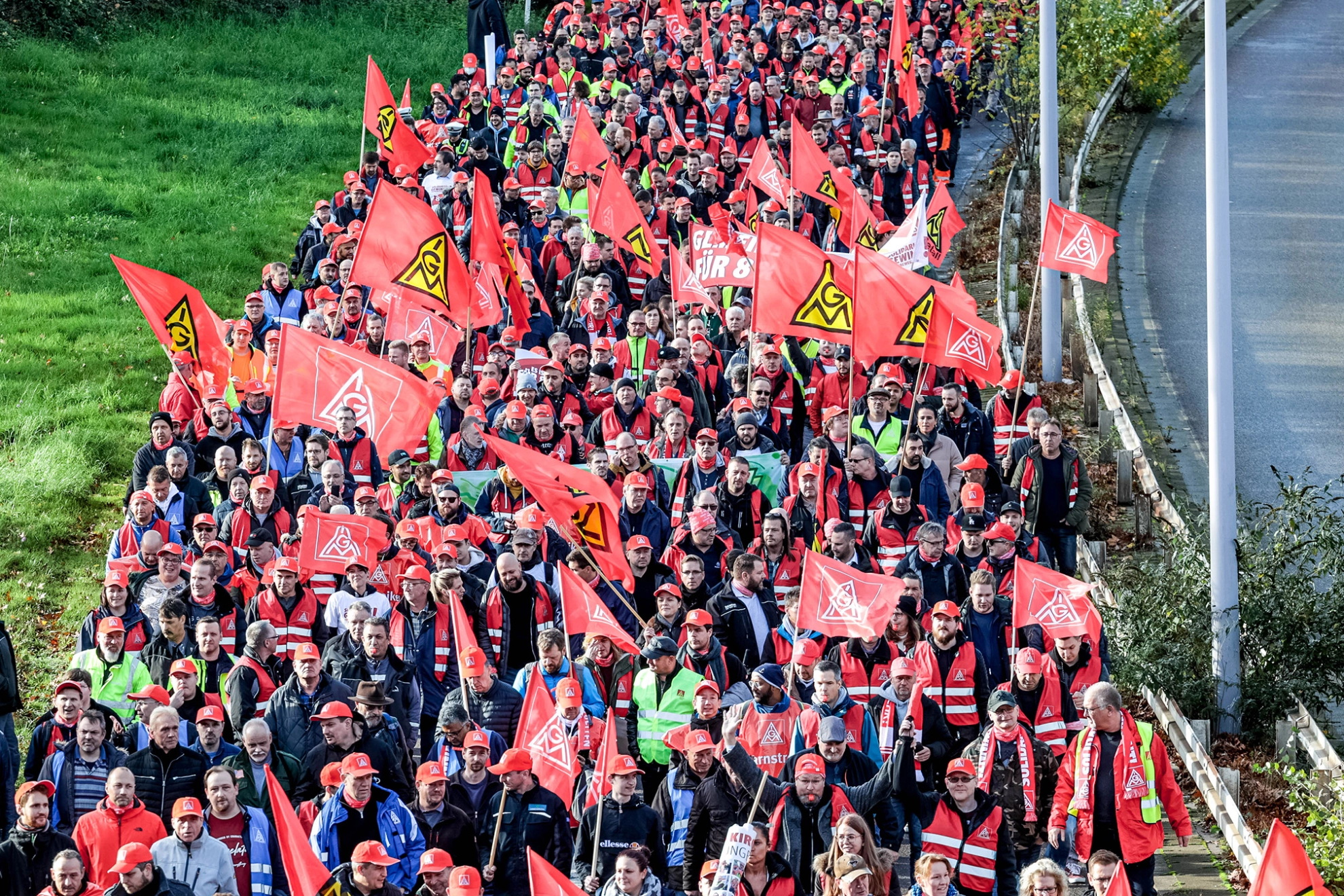Warnstreik am 15.11.2022 in Mülheim NRW
