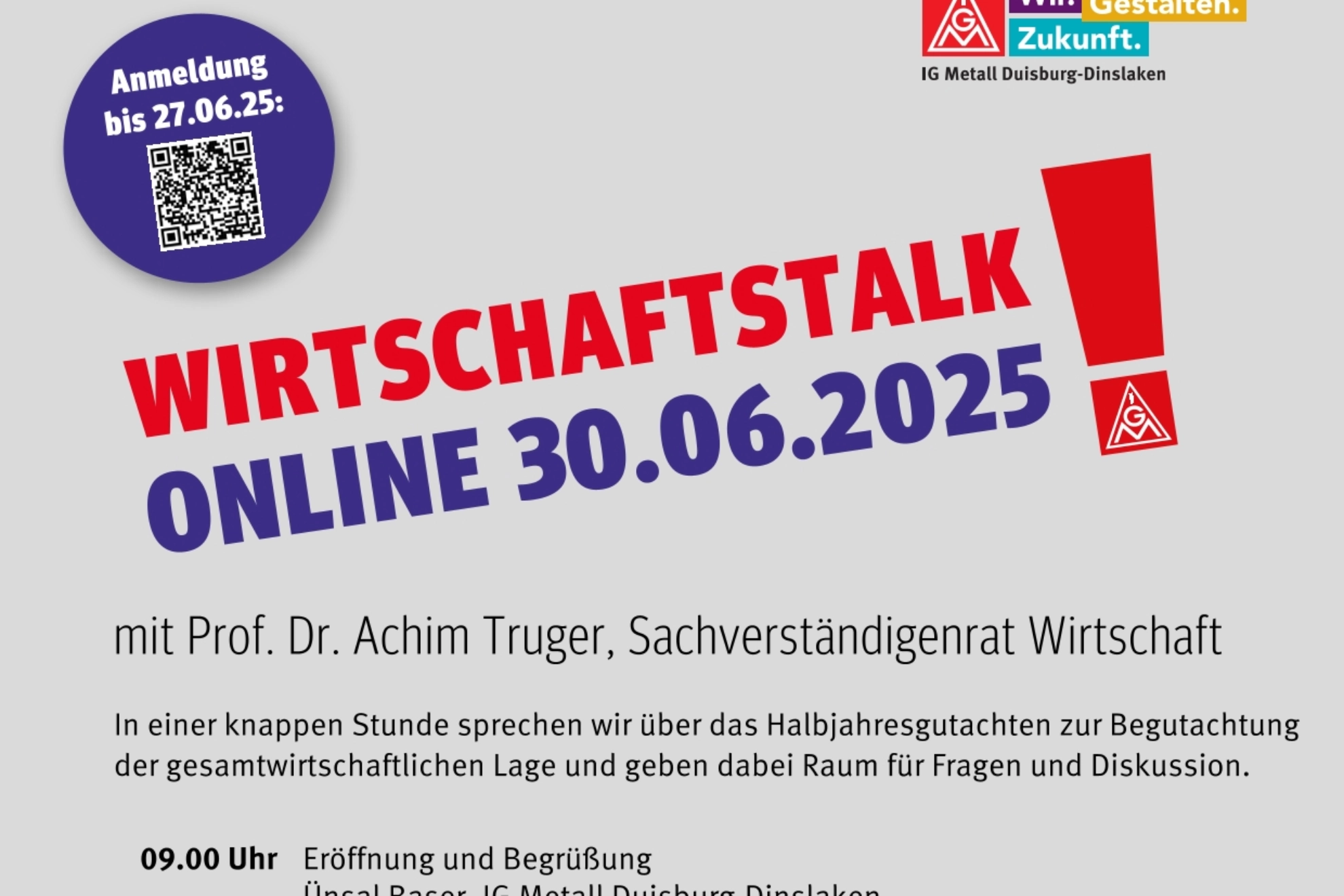 Einladung zum Wirtschaftstalk am 30.06.2025