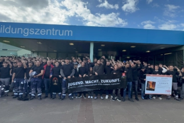 Forderungsübergabe der Jugend in der Eisen- und Stahlindustrie