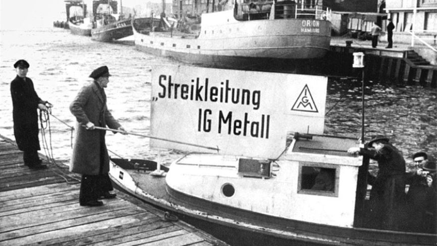 Streikleitung der IG Metall - 1957