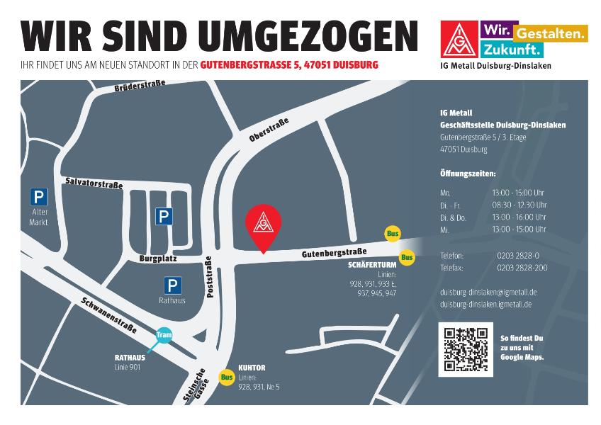 Der Weg zur neuen Geschäftsstelle - So findet Ihr uns!