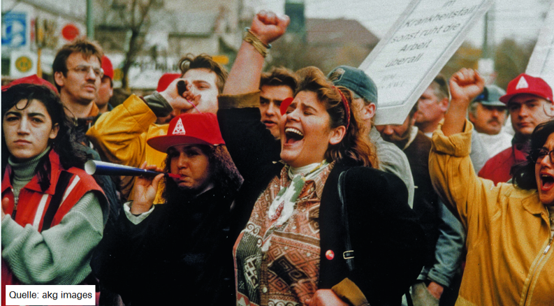 Streikandrohung der IG-Metall / Foto 1996