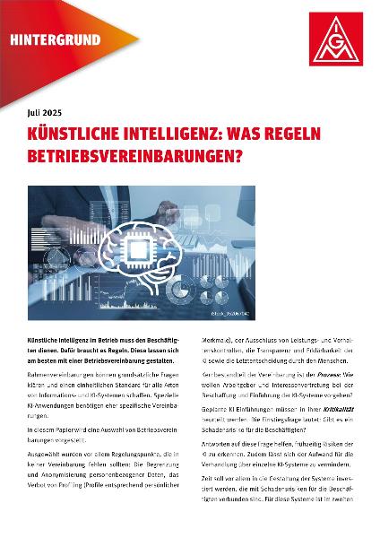 Was regeln Betriebsvereinbarungen zu Künstlicher Intelligenz?