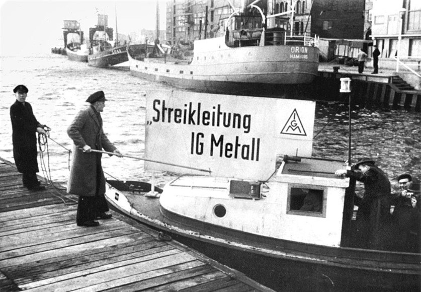 Streikleitung der IG Metall - 1957